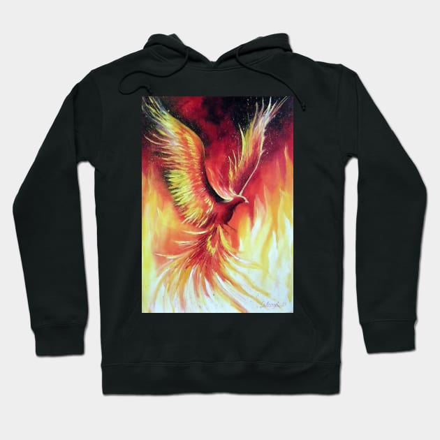 Phoenix bird Hoodie by OLHADARCHUKART